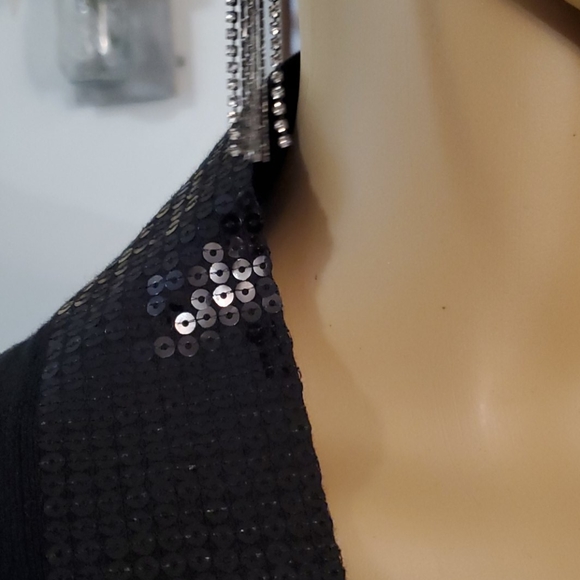 Size 8 Cynthia Rowley Black Sequin Dress NWT - Picture 13 of 16